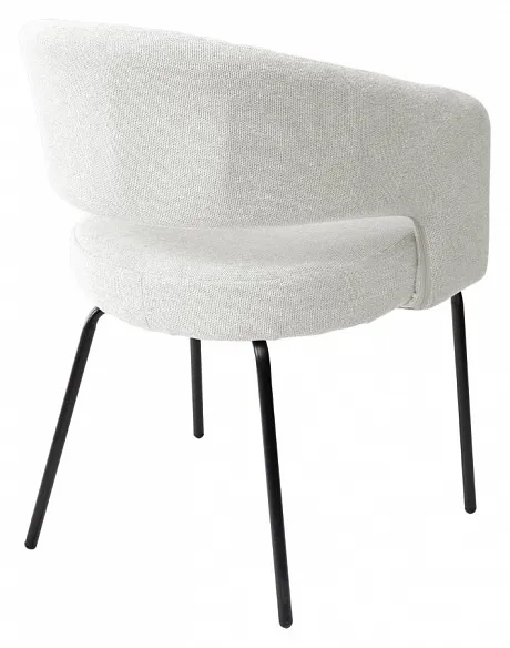 Стул SNUG WZ2042-18 белая галька, фактурный велюр / черный каркас фото 2