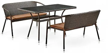 Комплект мебели из иск. ротанга T286A/S139A-W53 Brown