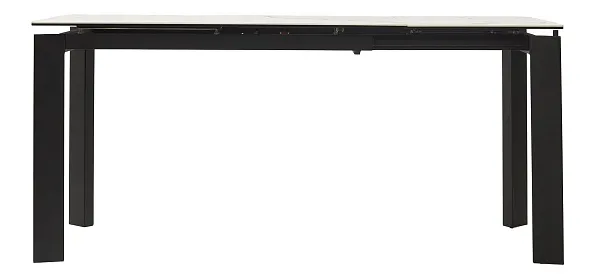 Стол CORNER 120 HIGH GLOSS STATUARIO керамика, стекло/ черный каркас, ®DISAUR фото 2