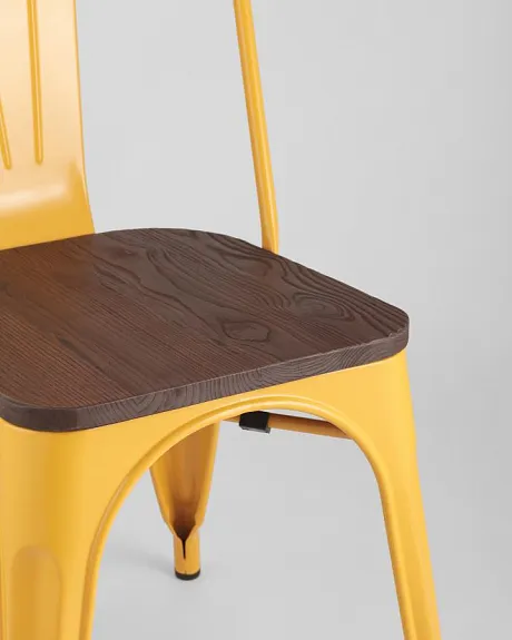 Стул TOLIX WOOD желтый фото 7