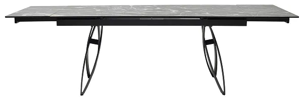 Стол PALERMO 180 TL-128 Испанская керамика черный контрастный мрамор / черный каркас, ®DISAUR фото 6