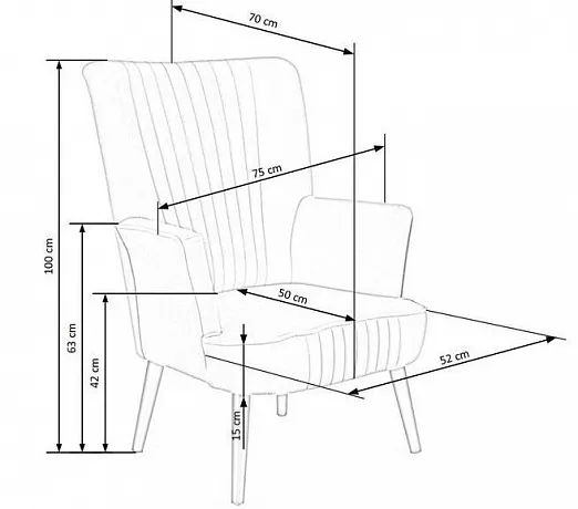Кресло HALMAR DELGADO фото 8