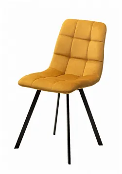 Стул CHILLI SQUARE BLUVEL-68 желтый, велюр / черный каркас