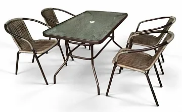 Комплект мебели Николь-3B CDC01/CDT016-120х70 Brown (4+1)