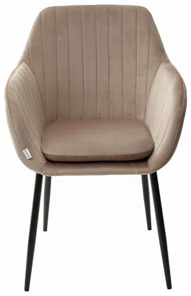 Стул ALABAMA BLUVEL-40 BEIGE, велюр / черный каркас фото 3