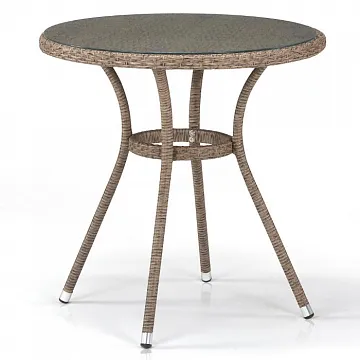 Плетеный стол T282ANT-W56-D72 Light Brown