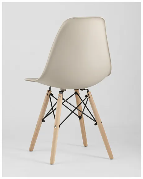 Стул Eames Style DSW бежевый (разборный каркас) фото 10