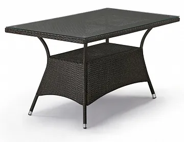 Плетеный стол T198A-W53-140x80 Brown