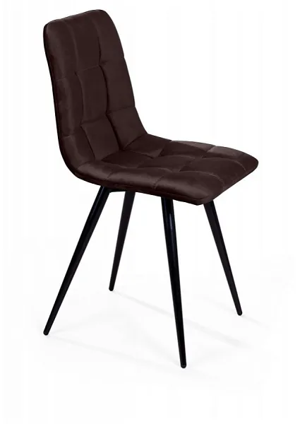 Стул UNO, бархат антрацит 14 / чёрный конус фото 5