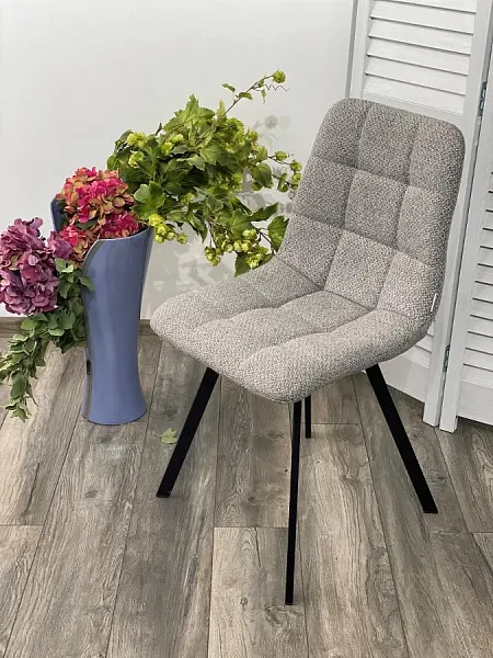 Стул CHILLI SQUARE TRF-08 теплый серый, ткань/ черный каркас фото 5