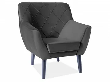 Кресло SIGNAL KIER 1 VELVET Bluvel19 (черный/венге)