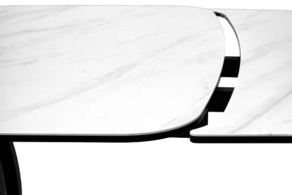 Стол MATERA 160 MARBLES KL-99 Белый мрамор матовый, итальянская керамика/ черный каркас, ®DISAUR фото 9