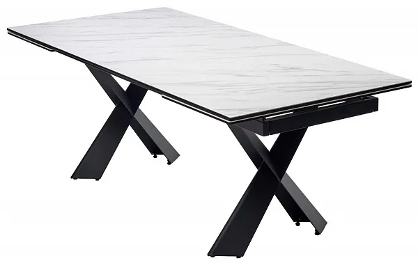 Стол ORISTANO 200 MARBLES KL-99 Белый мрамор матовый, итальянская керамика/ черный каркас, ®DISAUR фото 13