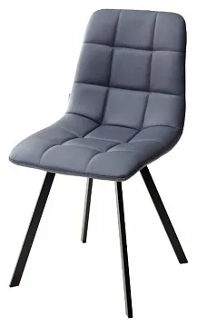 Стул CHILLI SQUARE HK017-09 серо-черничный, PU/ черный каркас