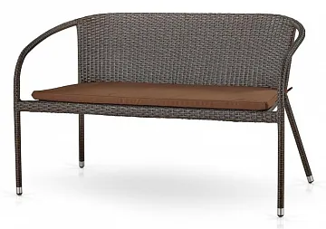 Плетеный диван S139A-W53 Brown/Beige