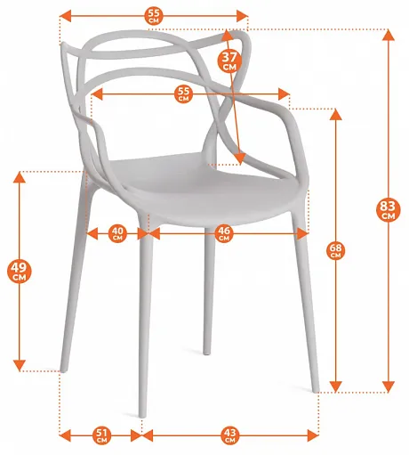 Стул Cat Chair (mod. 028), серый фото 9