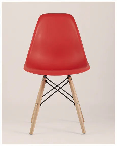 Стул Eames Style DSW красный (разборный каркас) фото 7