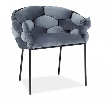 Стул Signal NORTE Velvet Bluvel 14 (серый/черный мат)