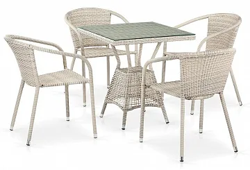 Комплект плетеной мебели T706/Y137C-W85 Latte 4Pcs