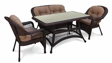Комплект плетеной мебели T130/LV-520BB-Brown_Beige