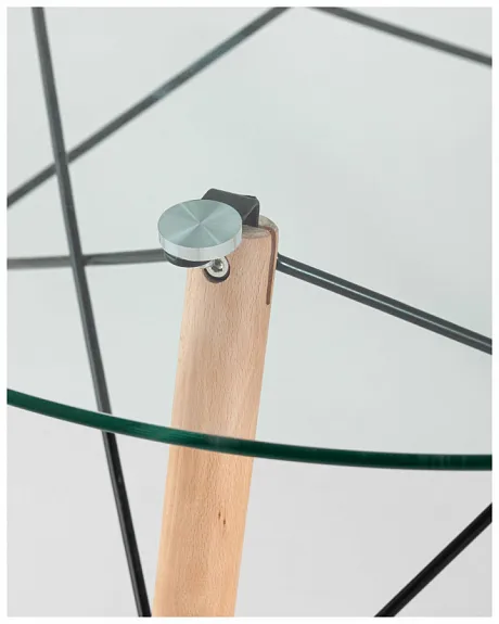 Стол Eames DSW NEW D80 стеклянный фото 4