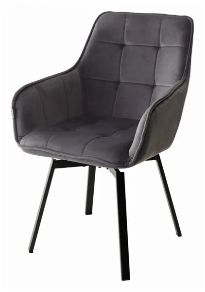 Стул MAVERICK BLUVEL-14 GREY/ черный, поворот 360 градусов