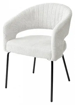 Стул SNUG WZ2042-18 белая галька, фактурный велюр / черный каркас