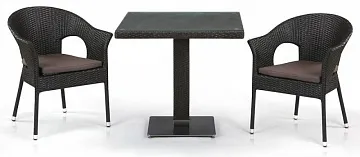 Комплект плетеной мебели T605SWT/Y97B-W53 Brown 2Pcs