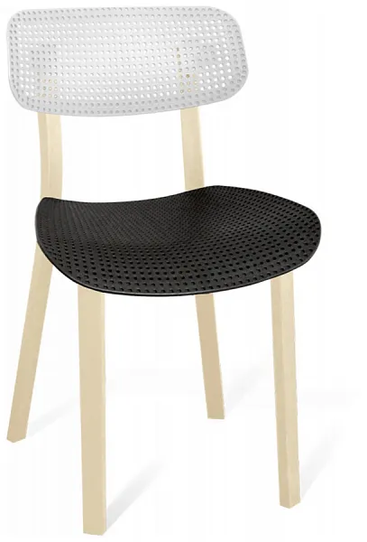 Стул SHT-S85 бело-черный белый/черный/бежевый