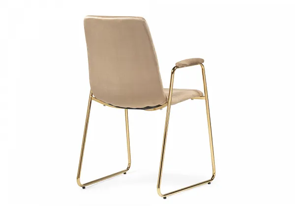 Стул на металлокаркасе Lana beige / gold фото 6