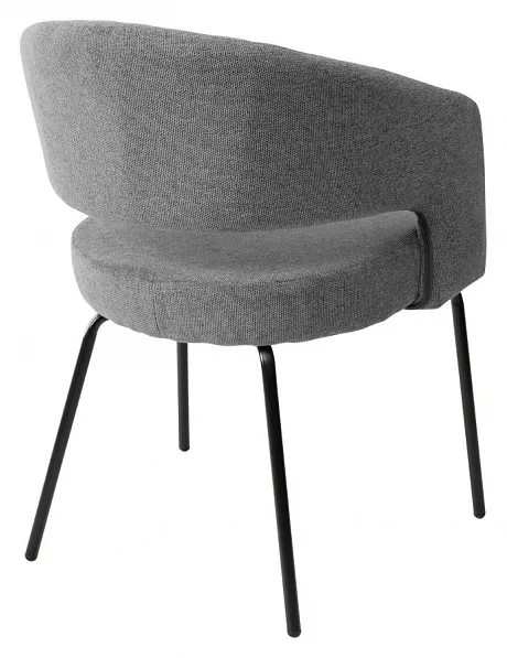Стул SNUG WZ2042-22 серый камень, фактурный велюр / черный каркас фото 2