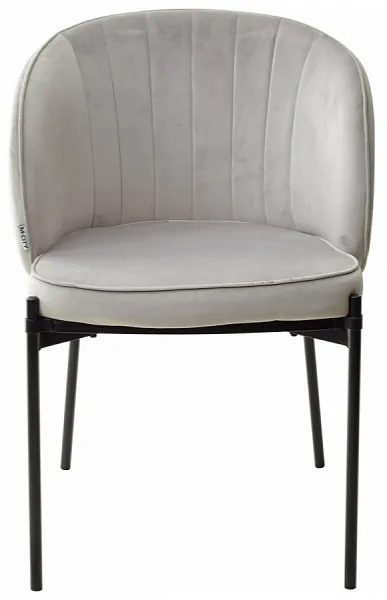 Стул DIANA BLUVEL-03 LIGHT GREY, велюр/ черный каркас фото 5