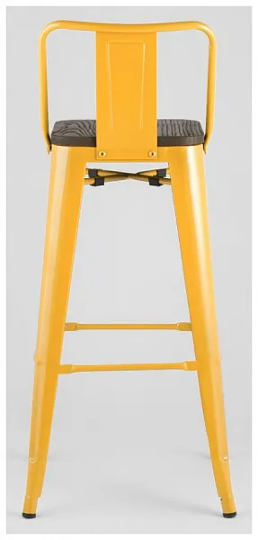 Стул барный TOLIX WOOD со спинкой желтый фото 5