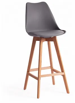 Стул барный TULIP BAR (mod. C1014H) Серый 24, натуральный
