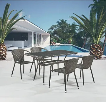 Комплект плетеной мебели T286B/Y137C-W53 Brown 4Pcs