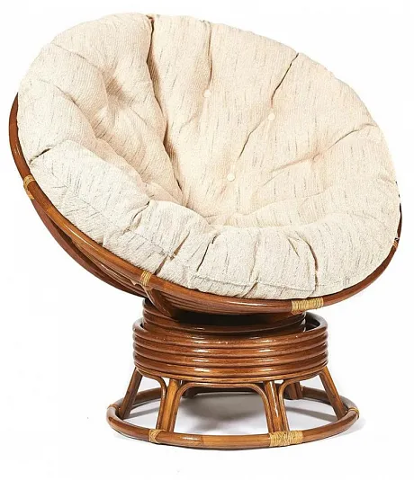 Кресло-качалка ",PAPASAN", w 23/01 B / с подушкой / Pecan (орех), ткань Старт