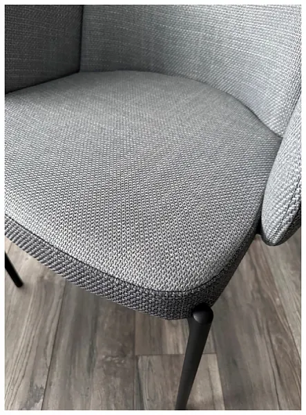 Стул МИЛ цвет Florida Grey-Steel, ткань / черный каркас фото 3