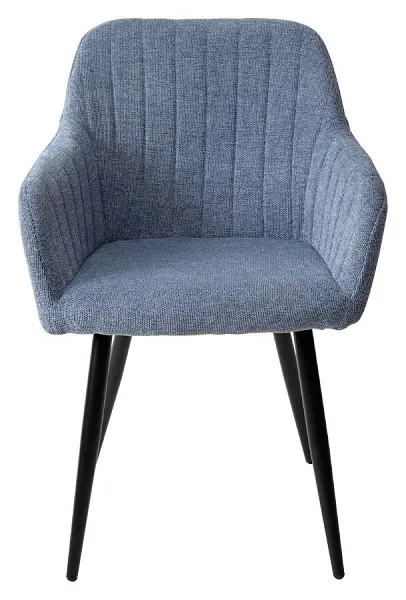 Стул BRANDY WZ2042-16 бледно-васильковый фактурный велюр/ черный каркас фото 2