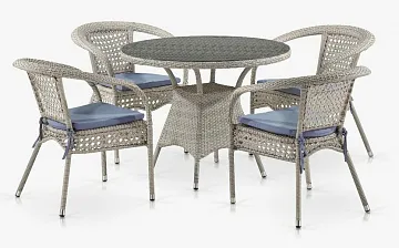 Комплект плетеной мебели Лион-1C T220CT/Y32-W85 Latte 4Pcs (4+1)