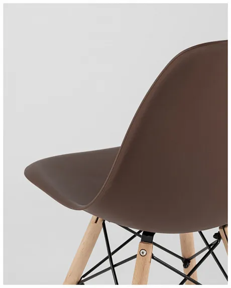 Стул Eames Style DSW коричневый (разборный каркас) фото 10