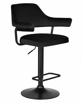 Стул барный  CHARLY BLACK (черный велюр (MJ9-101))