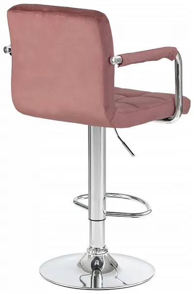 Стул барный KRUGER ARM пудрово-розовый велюр MJ9-32 фото 5