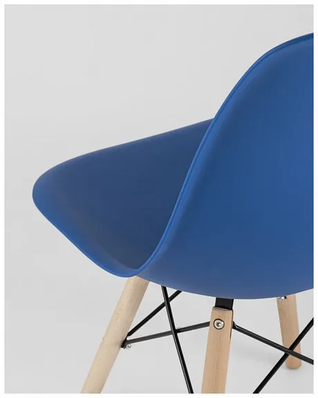 Стул Eames Style DSW синий (разборный каркас) фото 10