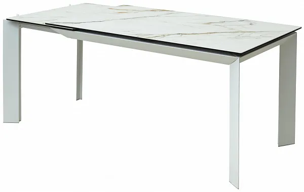 Стол CREMONA 160 KL-188 Контрастный мрамор / белый каркас, ®DISAUR фото 7