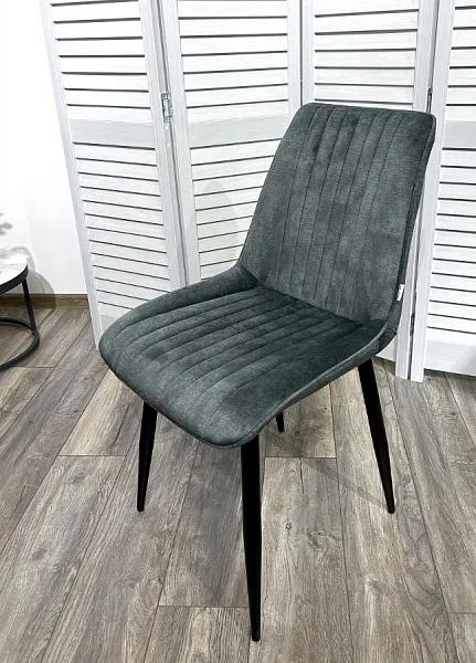 Стул REMI PK6015-15(VBP215) античный серо-зеленый, велюр фото 5