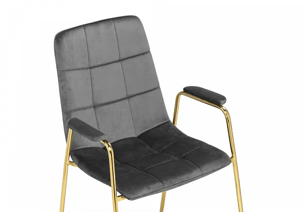 Стул на металлокаркасе Lana dark grey / gold фото 7
