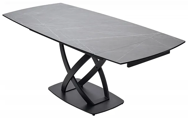 Стол FOGGIA 140 KL-136 Серый мрамор матовый, итальянская керамика/ черный каркас, ®DISAUR фото 8