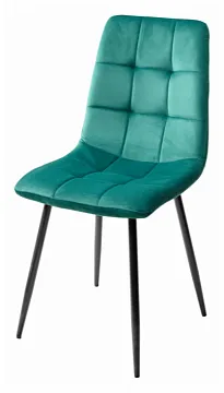 Стул BARI UF910-13 GREEN, велюр / черный каркас