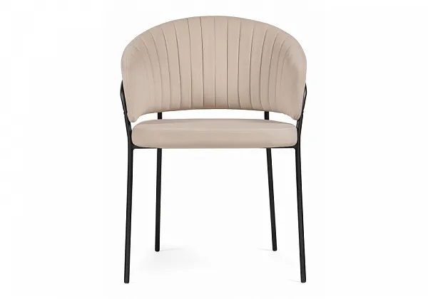 Стул на металлокаркасе Лео бежевый brandy light 2 фото 3