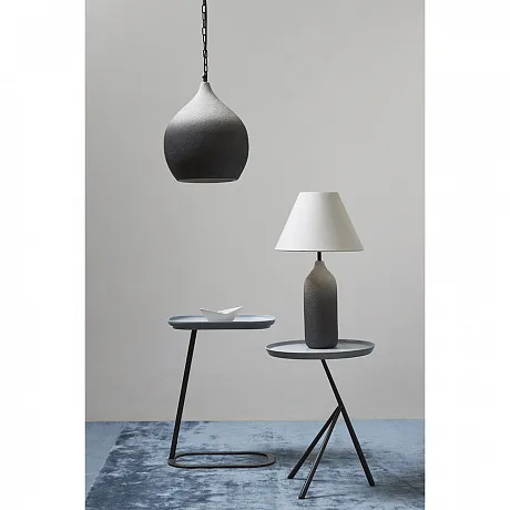 Столик приставной Sustainable Collection, D38 см, серо-голубой/черный фото 7